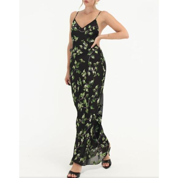 Rumored Dresses & Skirts - NEW Rumored Low Tide Floral Maxi Slip Dress Open Back M